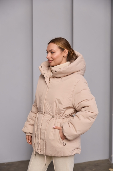 Куртка Далас 65 250 Плащевка Ammy 16466 Цвет: світло бежевий