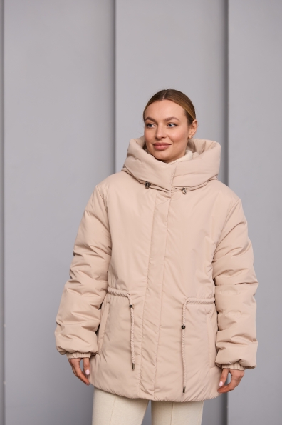 Куртка Далас 65 250 Плащевка Ammy 16466 Цвет: світло бежевий