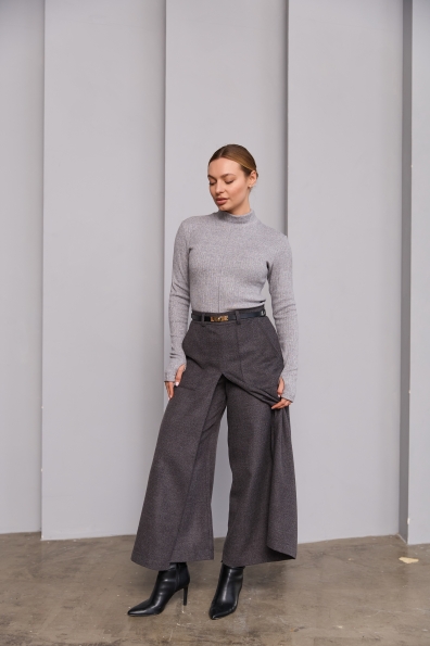 Штани Ріволі Вовна Меріно 16493 Цвет: темно сірий