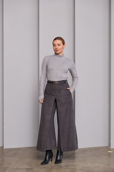 Штани Ріволі Вовна Меріно 16493 Цвет: темно сірий