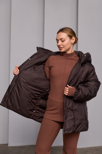Куртка Далас 65_Z250 Плащевка Gloria 16568 Цвет: Шоколад