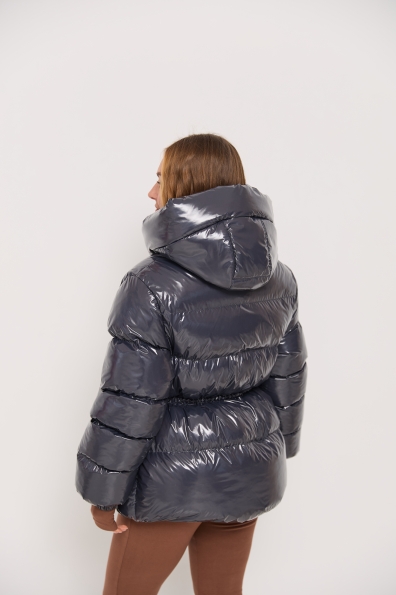 Куртка Монреаль 65_500 Плащівка Монклер з еко пухом 16558 Цвет: Графіт