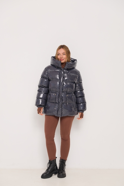 Куртка Монреаль 65_500 Плащівка Монклер з еко пухом 16558 Цвет: Графіт