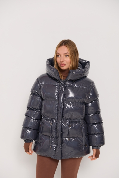 Куртка Монреаль 65_500 Плащівка Монклер з еко пухом 16558 Цвет: Графіт