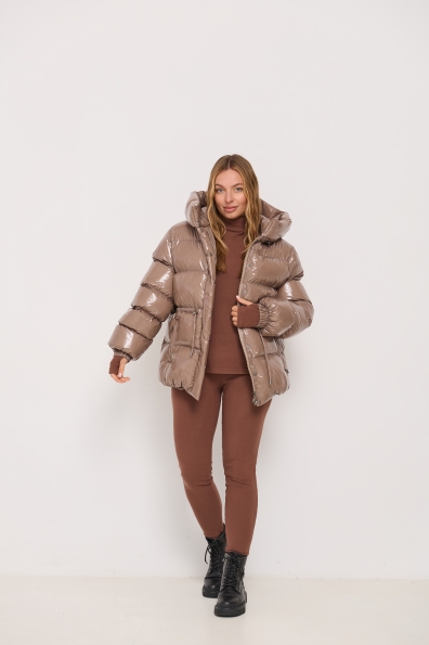 Куртка Монреаль 65_500 Плащівка Монклер з еко пухом 16558 Цвет: Какао
