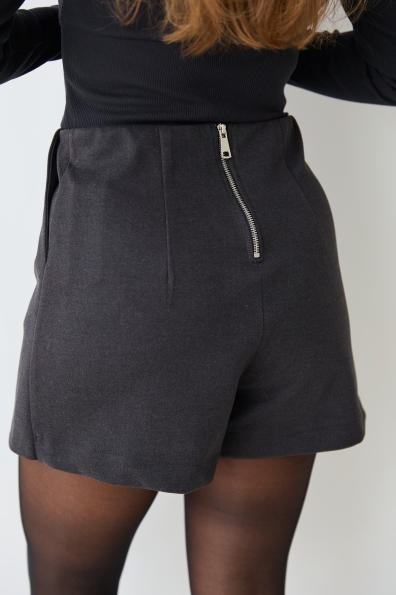 Спідниця - шорти Лана Трикотаж Алекс вовна 16572 Цвет: Темно сірий 2