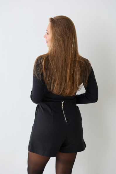 Спідниця - шорти Лана Трикотаж Алекс вовна 16572 Цвет: Чорний