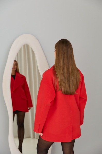 Пальто Лайф Екокашемір 16619 Цвет: Червоний 20