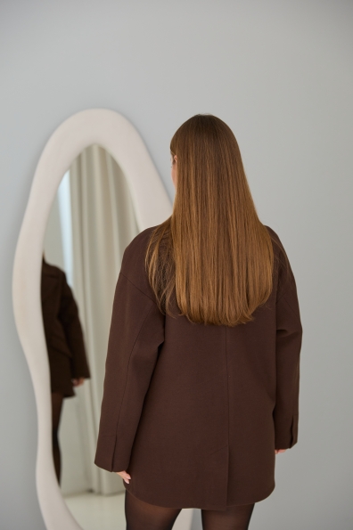 Пальто Лайф Кашемір Турецький 16617 Цвет: Шоколад 147828