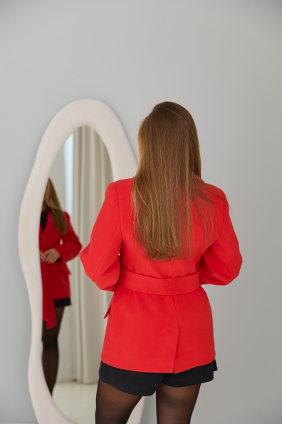 Пальто Вега 70  Екокашемір  16623 Цвет: Червоний