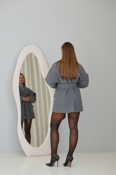 Пальто Лайф Кашемір Турецький 16617 Цвет: Сірий