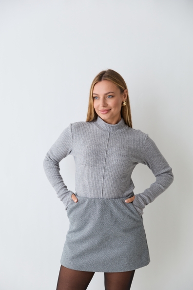 Спідниця - шорти Лана Діагональ 16189 Цвет: Сірий