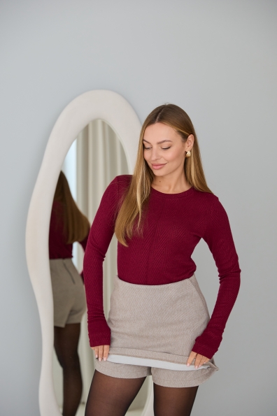 Спідниця - шорти Лана Діагональ 16189 Цвет: Шоколад