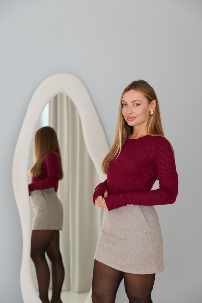 Спідниця - шорти Лана Діагональ 16189 Цвет: Шоколад