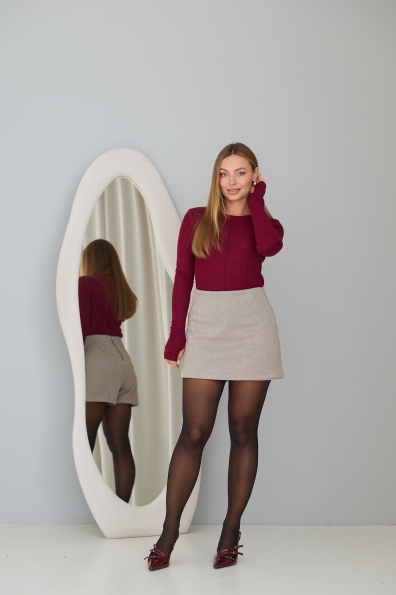 Спідниця - шорти Лана Діагональ 16189 Цвет: Шоколад