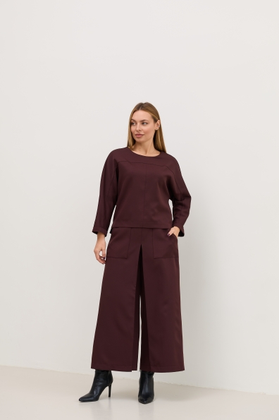 Костюм Ріволі Костюмка креп стрейч 16661 Цвет: Шоколад