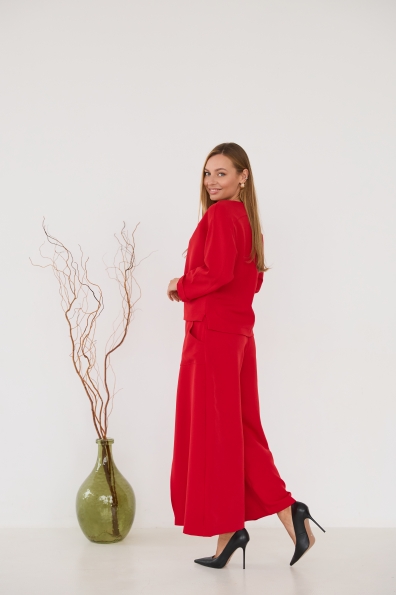 Костюм Ріволі Костюмка креп стрейч 16661 Цвет: Червоний 17