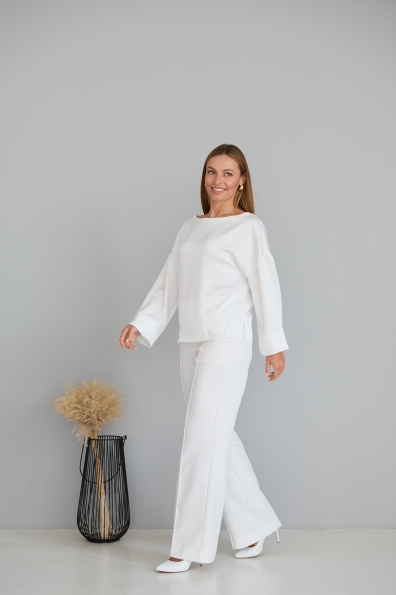 Блуза Тедді 7/8 Шовк Дабл 16633 Цвет: Молоко