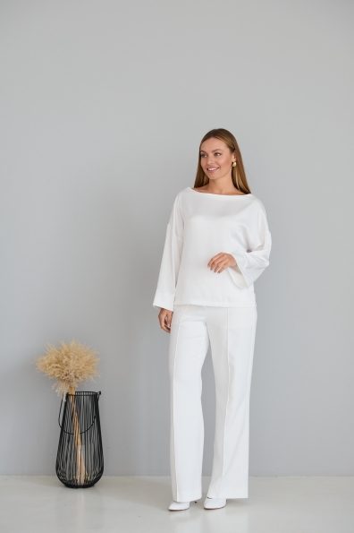 Блуза Тедді 7/8 Шовк Дабл 16633 Цвет: Молоко