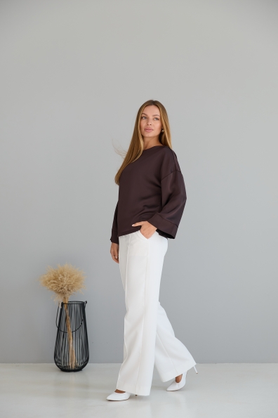 Блуза Тедді 7/8 Шовк Дабл 16633 Цвет: Шоколад Темний