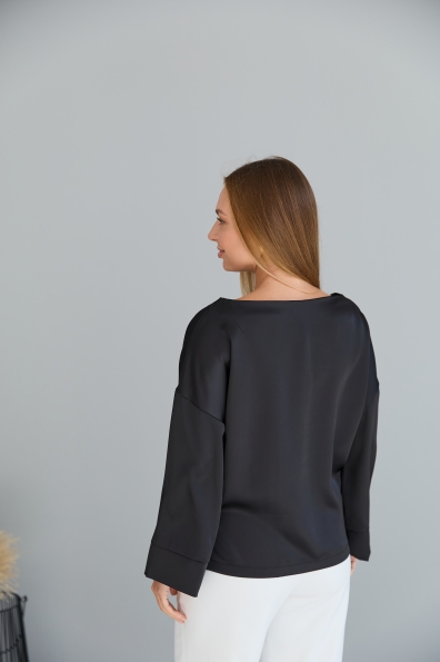 Блуза Тедді 7/8 Шовк Дабл 16633 Цвет: Чорний