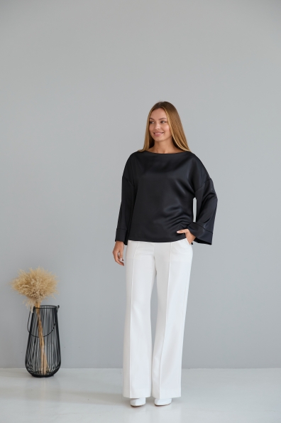 Блуза Тедді 7/8 Шовк Дабл 16633 Цвет: Чорний