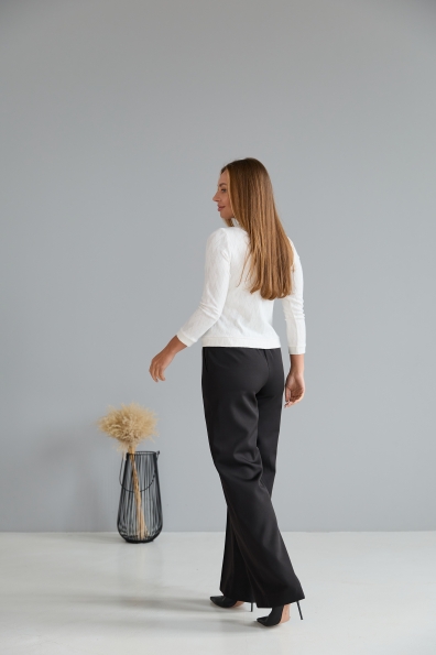 Штани Метро Костюмка креп стрейч 16646 Цвет: Чорний