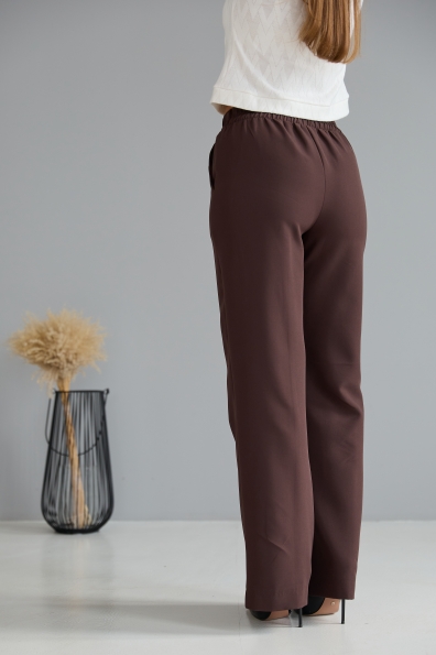 Штани Метро Костюмка креп стрейч 16646 Цвет: шоколад