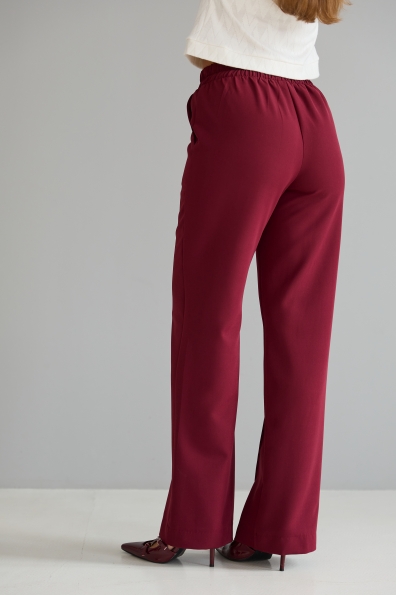 Штани Метро Костюмка креп стрейч 16646 Цвет: Марсала