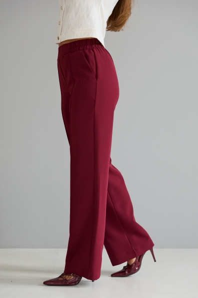 Штани Метро Костюмка креп стрейч 16646 Цвет: Марсала