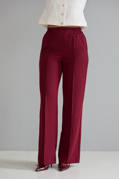 Штани Метро Костюмка креп стрейч 16646 Цвет: Марсала