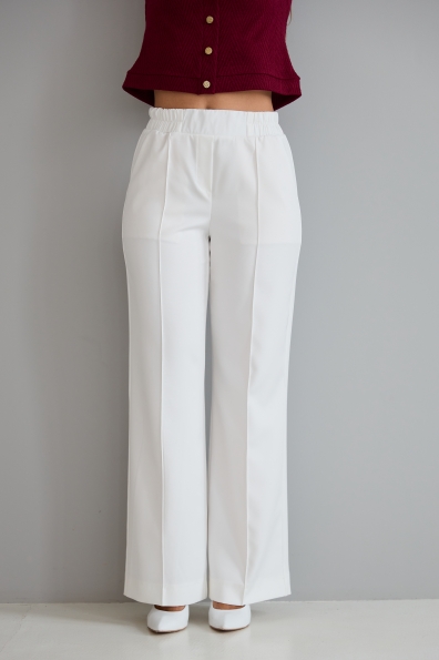 Штани Метро Костюмка креп стрейч 16646 Цвет: Молоко 1