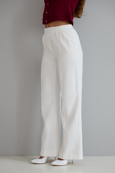 Штани Метро Костюмка креп стрейч 16646 Цвет: Молоко 1