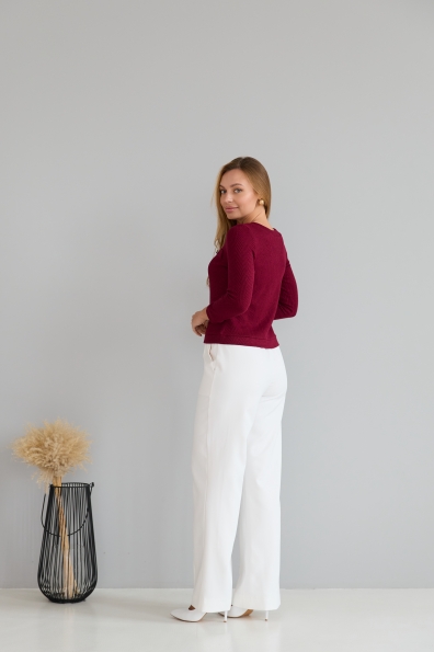 Штани Метро Костюмка креп стрейч 16646 Цвет: Молоко 1