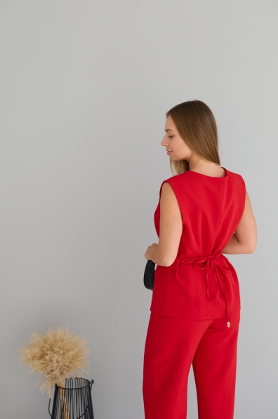 Костюм Сапфір Костюмка креп стрейч 16589 Цвет: Червоний 17