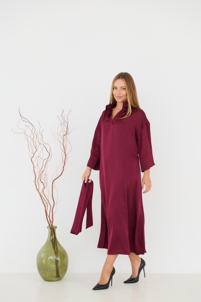 Сукня Ева 120 3/4 Шовк Дабл 16668 Цвет: Марсала