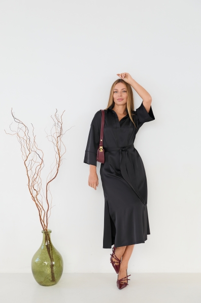 Сукня Ева 120 3/4 Шовк Дабл 16668 Цвет: Чорний