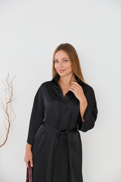 Сукня Ева 120 3/4 Шовк Дабл 16668 Цвет: Чорний