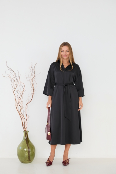 Сукня Ева 120 3/4 Шовк Дабл 16668 Цвет: Чорний