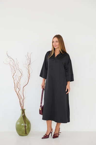 Сукня Ева 120 3/4 Шовк Дабл 16668 Цвет: Чорний