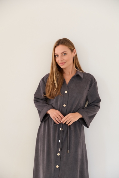 Купити Сукня "Дана" Міді 3/4 Трикотаж замш Діагональ 16361 оптом і в роздріб