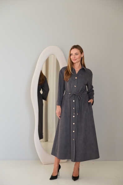 Купити Сукня "Дана" Міді 3/4 Трикотаж замш Діагональ 16361 оптом і в роздріб