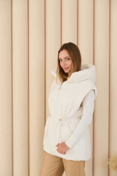 Жилет Спайс Плащівка Full Dull 16722 Цвет: молоко