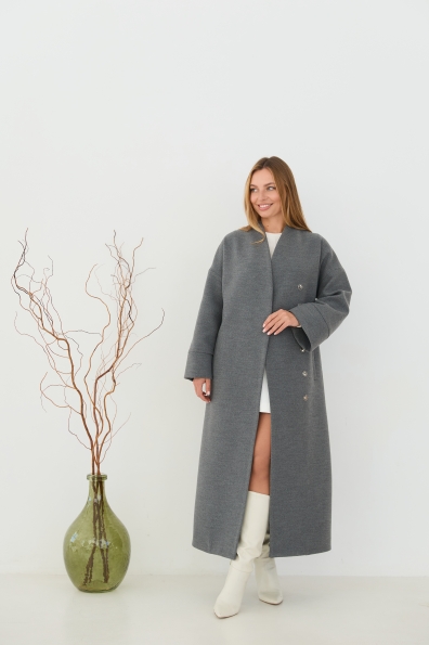 Пальто Мікадо 125 Кашемір Турецький 16630 Цвет: Сірий