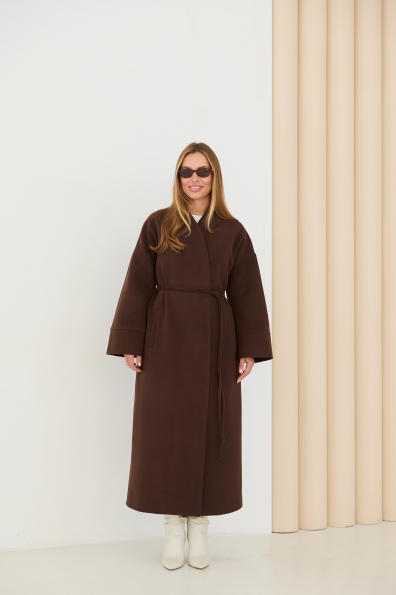 Пальто Мікадо 125 Кашемір Турецький 16630 Цвет: Шоколад 147828