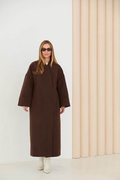 Пальто Мікадо 125 Кашемір Турецький 16630 Цвет: Шоколад 147828