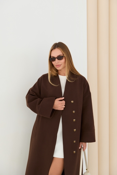 Пальто Мікадо 125 Кашемір Турецький 16630 Цвет: Шоколад 147828