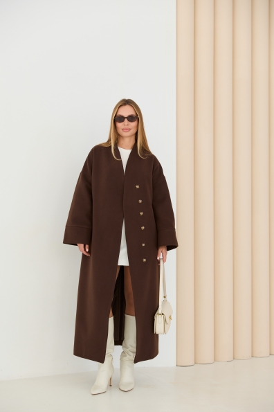 Пальто Мікадо 125 Кашемір Турецький 16630 Цвет: Шоколад 147828