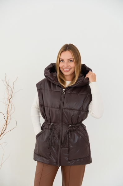 Жилет Спайс Плащівка Full Dull 16722 Цвет: Шоколад