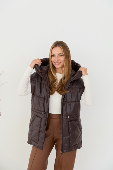Жилет Спайс Плащівка Full Dull 16722 Цвет: Шоколад